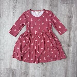 Emma & Elsa Girls size 6 Bow Dress with Pockets